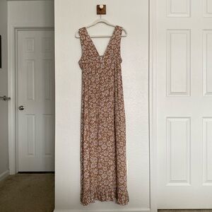 Floral Brown Maxi Dress